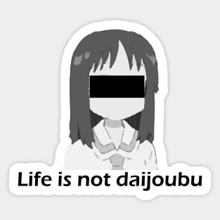 Mai Chan - Life is not daijoubu - series 1 - black Sticker